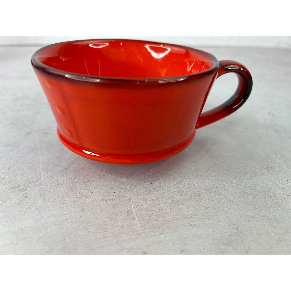 Vintage Metlox Poppy Trail Red Rooster COFFEE CUPS‎ Farmhouse MCM